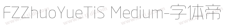 FZZhuoYueTiS Medium字体转换